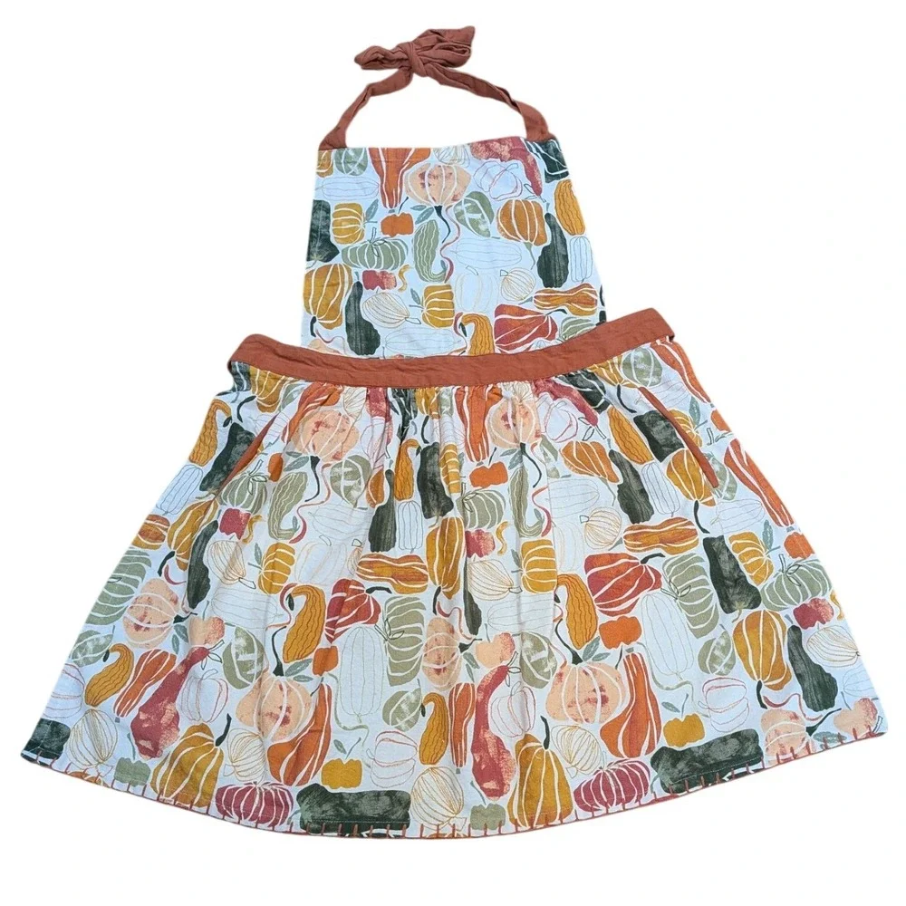 Anthropologie Pumpkin Harvest Apron Fall Harvest Thanksgiving Cottagecore Baking